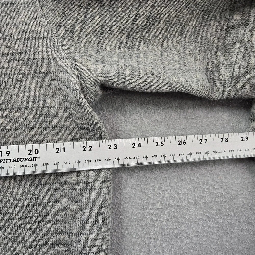 Under Armour‎ Men Sweatshirt Large Gray Heather Henley Mock Neck Pocket
